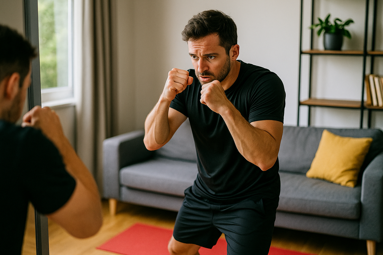 Garde qui tombe pendant le shadow boxing