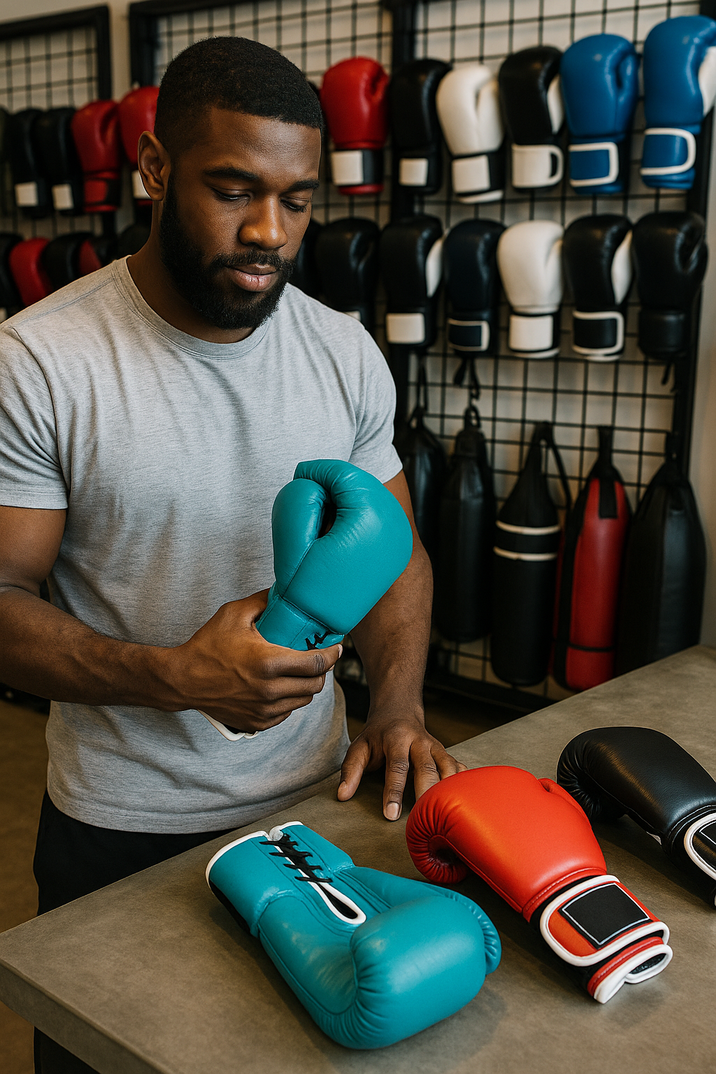 Conseil en magasin de sport pour choisir la taille de gants