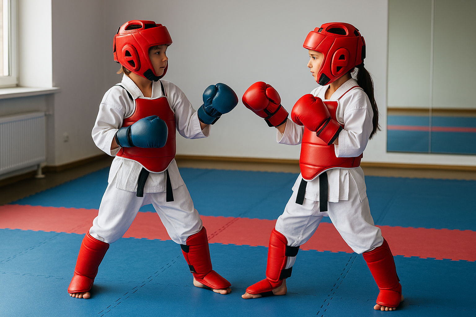 Casque enfant posé sur un banc de sport